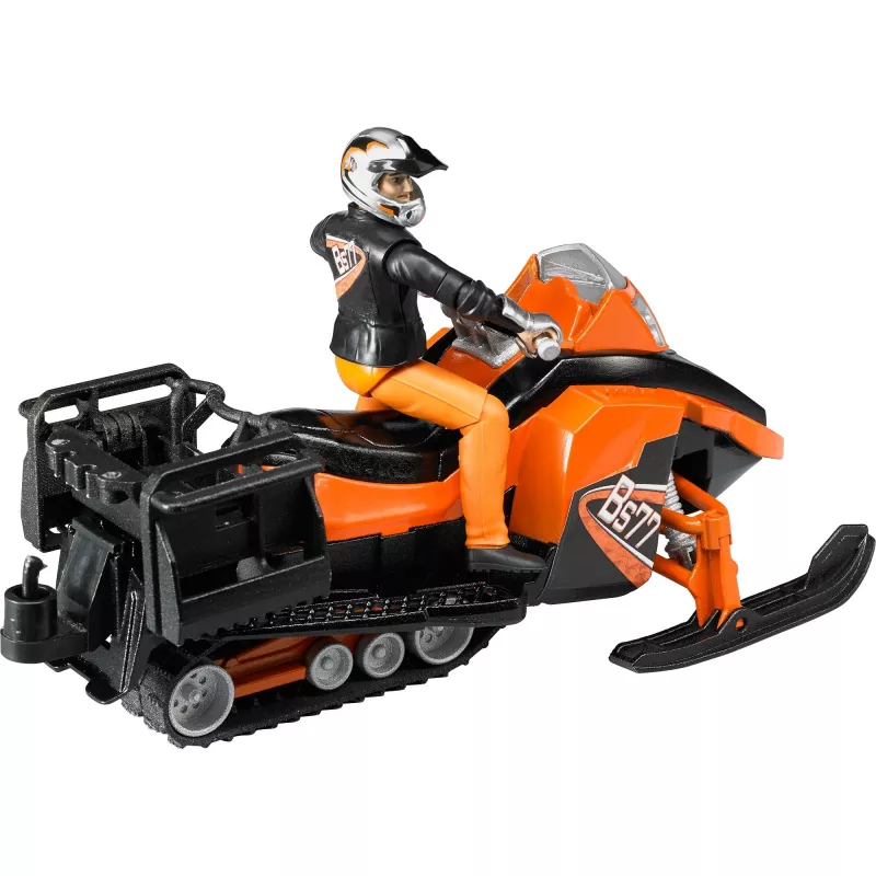 Bruder sniega motocikls ar vadītāju