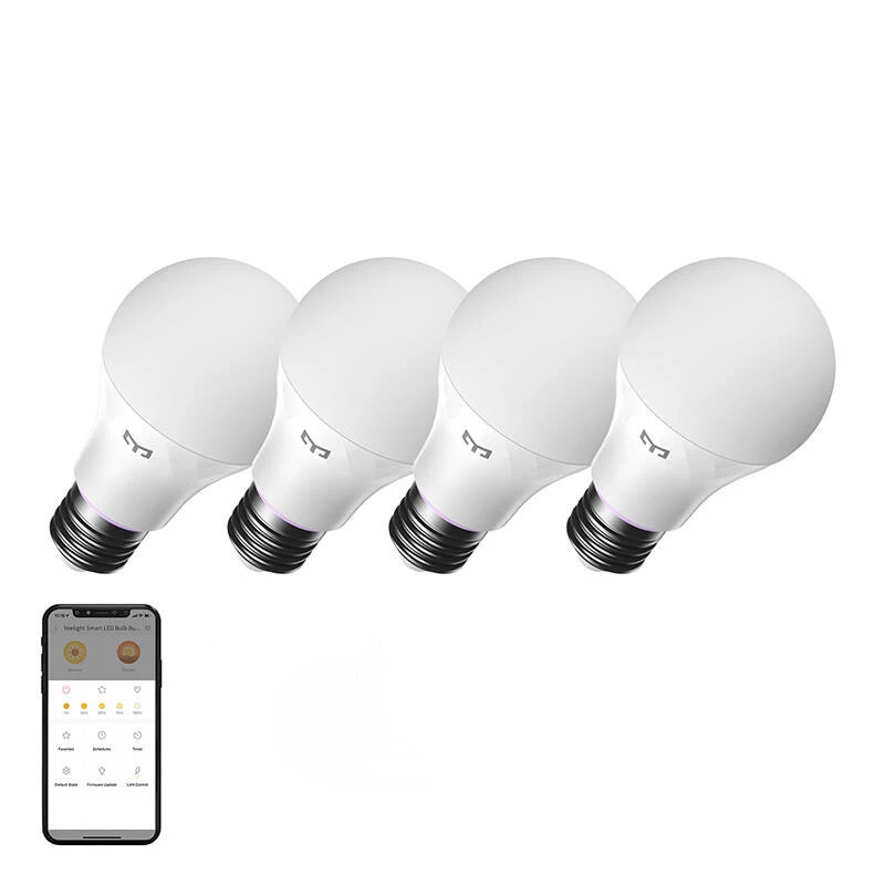 YEELIGHT W4 viedā spuldze Wi-Fi/Bluetooth E27 regulējama (YLQPD-0012) 4 gab.