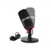 Studijas mikrofons BLOW ar LED statīvu — vadu USB 2.0, 20–16000 Hz, jutība -50 dB, 237 g