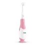Elektriskā zobu birste neno Denti Pink bērniem — vibrējoša, mīksti sari, AAA baterija, 2 min taimeris
