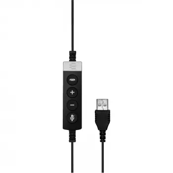 EPOS IMPACT SC 660 USB ML Austiņas Vadu Galvas saite Zvanīšana/Mūzika USB Type-A Melns, Sudrabs