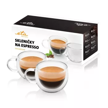 ETA | Espresso krūzītes | ETA518091000 | Espresso kafijai | 2 gab. | Trauku mazgājamā mašīnā drošas | Stikls