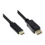 Good Connections adaptera kabelis USB-C uz DP1.2 melns 10m