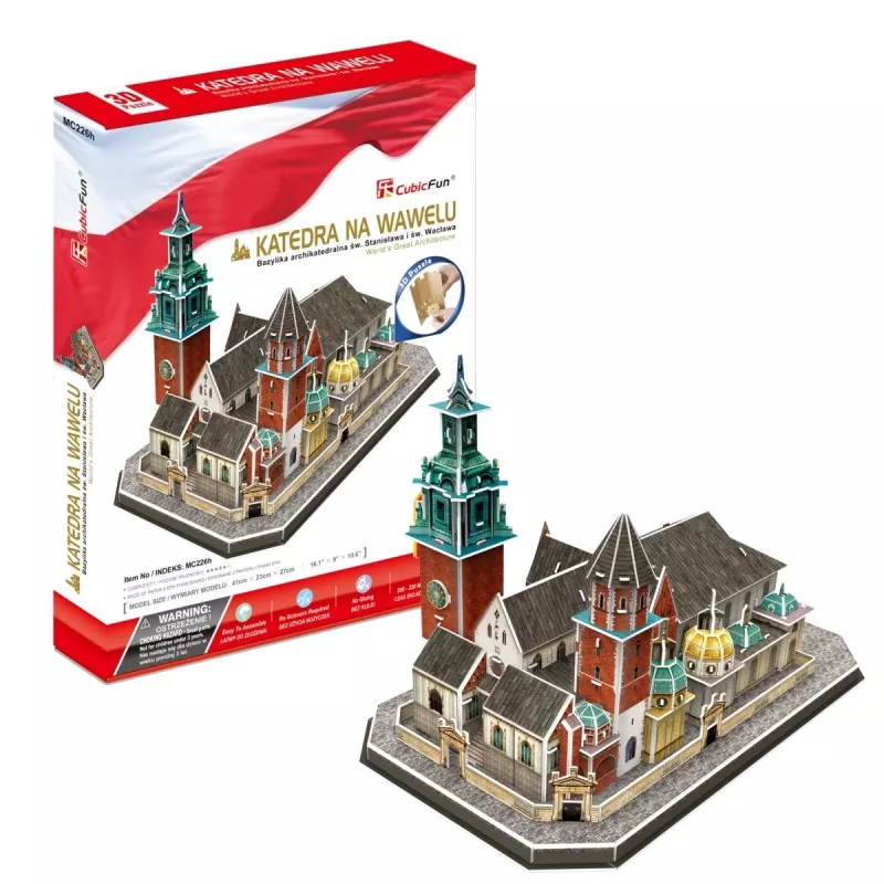 3D puzzle cubicfun Vāvelas katedrāle — 101 gabali, modeļa komplekts
