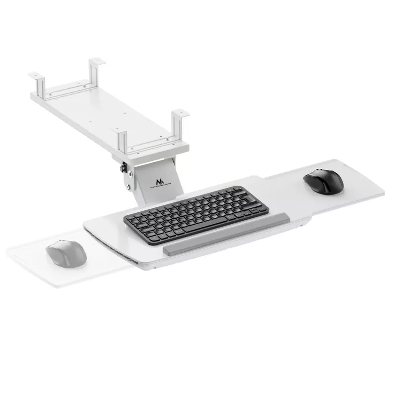 Tastatūras turētājs MACLEAN MC-156 W — regulējams zemgalda paliktnis, maks. slodze 5 kg
