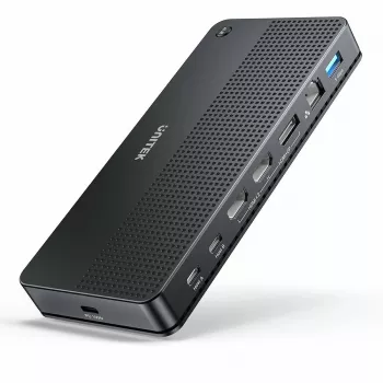Dokstacija UNITEK D1103A01 USB4 vadu melna 100W strāvas padeve