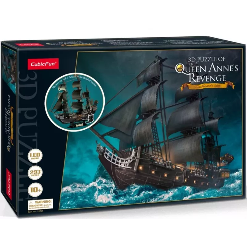 3D LED Puzzle Queen Annes L522H — dekoratīvs izgaismots modeļa komplekts