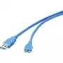 USB kabelis Renkforce 1421511 — USB Type A (vīrišķais) uz Micro-USB Type B (3.0), 30 cm