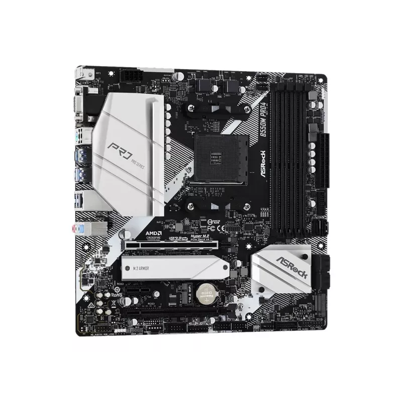ASRock B550M Pro4 AM4 Micro-ATX galvenes plate