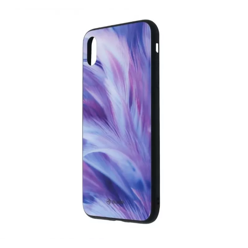 Telefonu maciņš Tellur Cover Glass Print iPhone XS Max — apdrukāts stikla aizmugures aizsargmaciņš