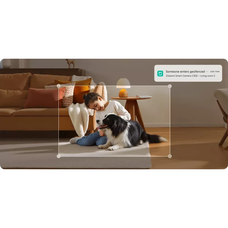 Kupolveida viedkamera Xiaomi C302 — 3 MP, H.265, microSD atbalsts (8–256 GB)