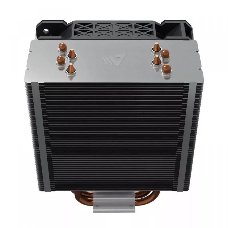 CPU dzesētājs SAVIO SAVGCOVORTEXX2ARGB ar 4 siltuma caurulēm, 120 mm ARGB ventilatoru, melns