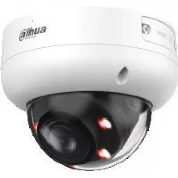 Dahua WizSense kupola IP drošības kamera DH-IPC-HDBW3849R-ZAS-IL-27135 — 3840×2160, 30 kadri/s, griesti, vadu, balta