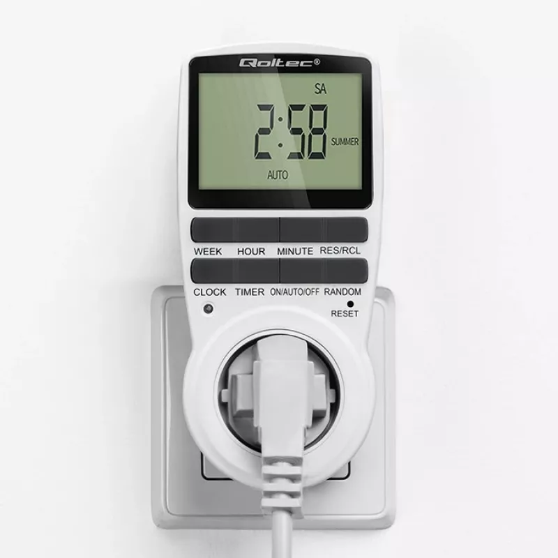 Elektroniskais taimeris QOLTEC PC0628 ar LCD displeju, 24 stundu atpakaļskaitīšana