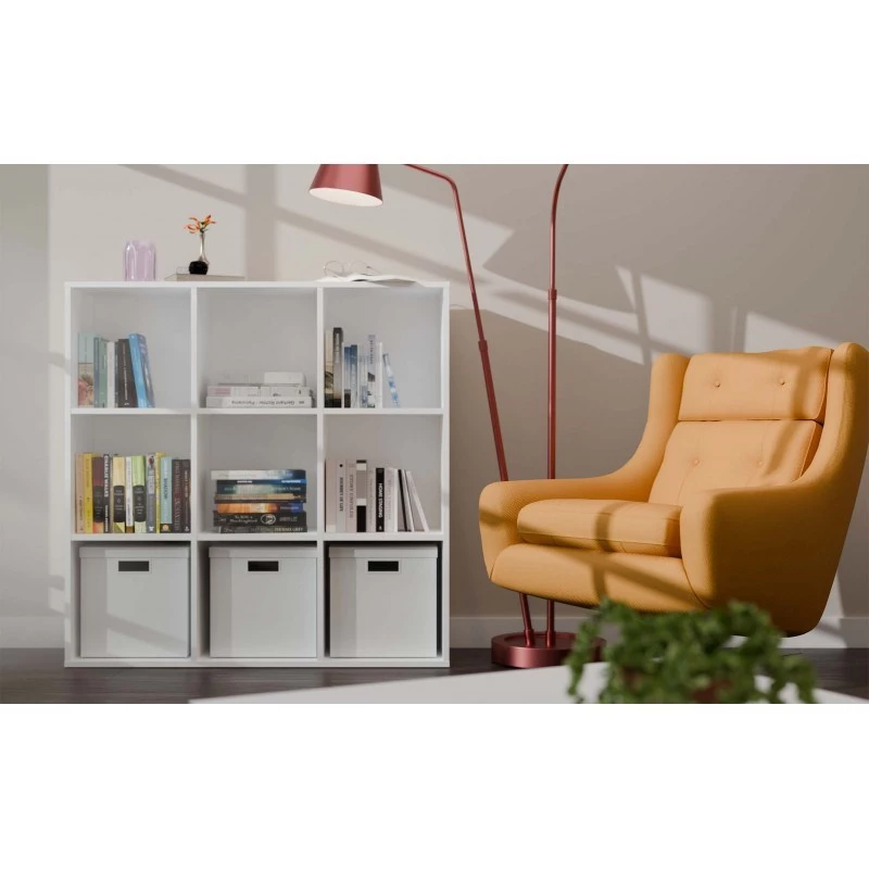 MALAX 3x3 H Balts SHELVING UNIT