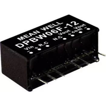 Maiņstrāvas/līdzstrāvas barošanas adapteris MEAN WELL DPBW06G-15, ieeja 18–75 V, izeja 15 V, 6 W