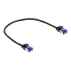 Tīkla kabelis DeLOCK RJ45 Cat.6A S/FTP plāns 0,25 m melns