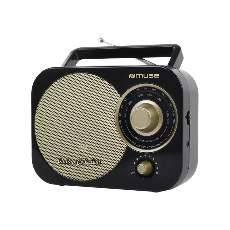 Muse | M-055RB | AUX ieeja | Melns/Zelts | Pārnēsājams radio