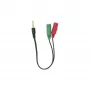 Audio kabelis SBOX 35M-2X35F 0.2m 3.5mm 2 x 3.5mm Melns