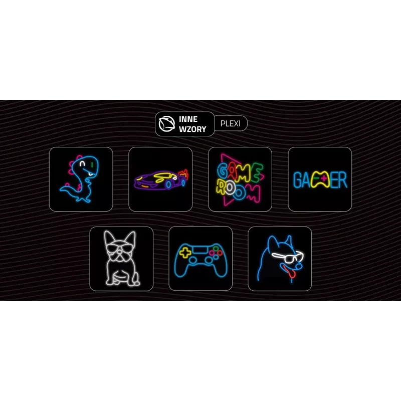 Neon Lights Dog MANTA SNL68MT franču buldoga stila dekoratīvs neona gaismeklis