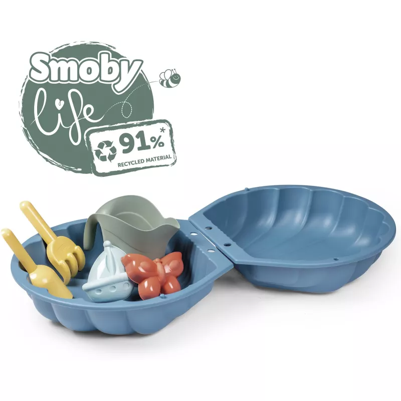 Life Double Sandpit Shell, dārza rotaļu aprīkojums