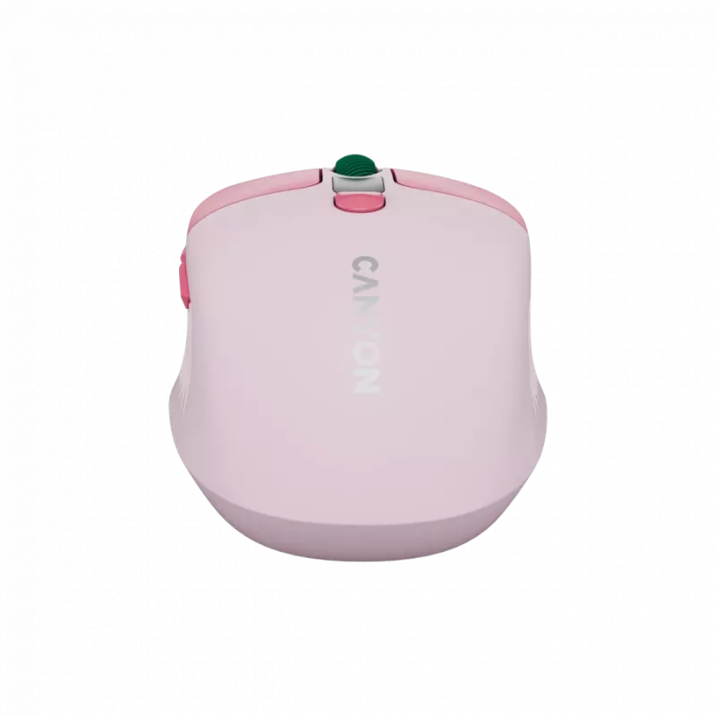 Canyon MW-26 - 2in1 bezvadu optiskā pele Bluetooth / 2,4 GHz - klusa - rozā