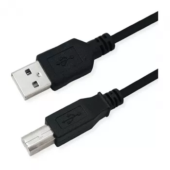 ROLINE RM USB 2.0 kabelis, Type A-B, melns, 0,8 m