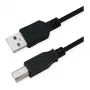 ROLINE RM USB 2.0 kabelis, Type A-B, melns, 0,8 m