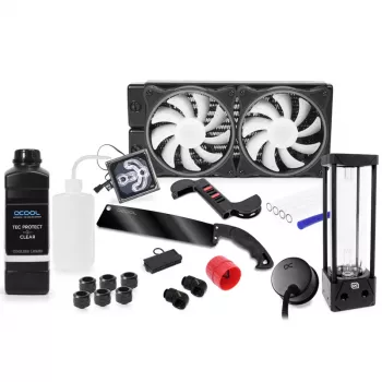 Alphacool 11992 - ūdens bloks - Acetal - akrils - Alumīnijs - Misiņš - Varš - Niķelis - Nerūsējošais tērauds - Melns - Caurspīdīgs - 1/4 - 60 °C - 0,8 bar (11992)