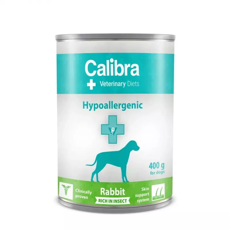 CALIBRA VD Dog Hypoallergenic Rabit&Insect - mitrā suņu barība - 400g