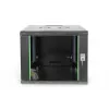 DIGITUS Professional Unique DN-19 09U-6/6-SW - skapis - tīkla skapis - piemērots montāžai pie sienas - melns, RAL 9005 - 9U - 48,3 cm (19) (DN-19 09U-6/6-SW)