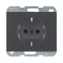 Kontaktligzda tips F berker 47157006, 16 A, 250 V, antracīta krāsā, termoplastmasas korpuss