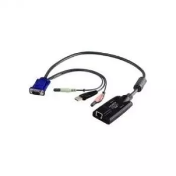ATEN USB – VGA uz Cat5e/6 KVM adaptera kabelis (CPU modulis), ar audio un virtuālā datu nesēja atbalstu