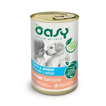 Oasy One Protein Puppy & Junior M/L Lasis 400gr