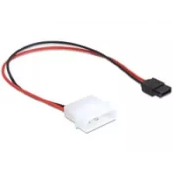 Delock strāvas kabelis Molex 4 kontaktu spraudnis uz plāns SATA 6 kontaktu ligzdu 24 cm