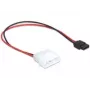 Delock strāvas kabelis Molex 4 kontaktu spraudnis uz plāns SATA 6 kontaktu ligzdu 24 cm