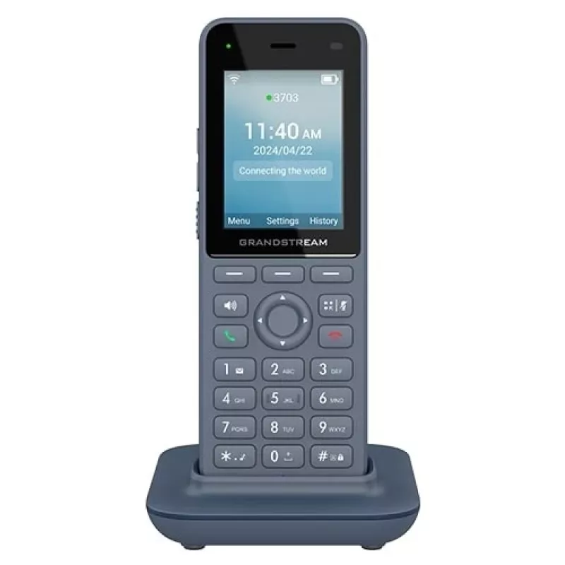 Grandstream Networks WP8256 IP telefons antracīta krāsā, 3 līnijas, LCD, Wi-Fi