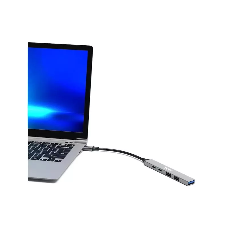 USB centrmezgls Port Designs 900163 Type-C 5000 Mbit/s Sudraba