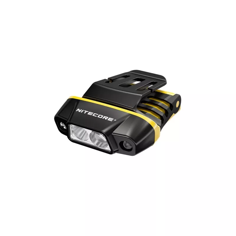 Galvas lukturītis Nitecore NU11 — 150 lm, IPX5, USB uzlādējams, 41 g, dzeltens/melns