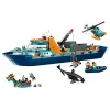 Konstrukciju rotaļlieta LEGO City Arktikas izpētes kuģis 60368 — 815 gab., 7+ gadi, ietver 4 minifigūras