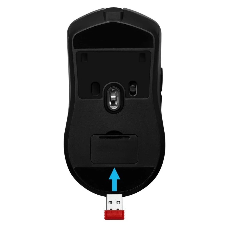 Bezvadu spēļu pele DEFENDER Demon GM-534 RF, piemērota abām rokām, 3200 DPI, 5 pogas, 2,4 GHz USB-A nano uztvērējs