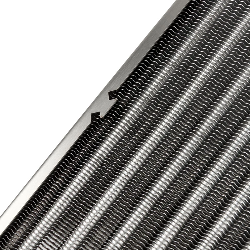 Radiatora bloks Aqua-Computer 33705 — Alumīnijs/Varš/Nerūsējošais tērauds, 320×140×40 mm, pelēks/sudrabains
