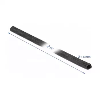 Termiskās saraušanās caurule DeLOCK 20791 2 m x 6 mm melna