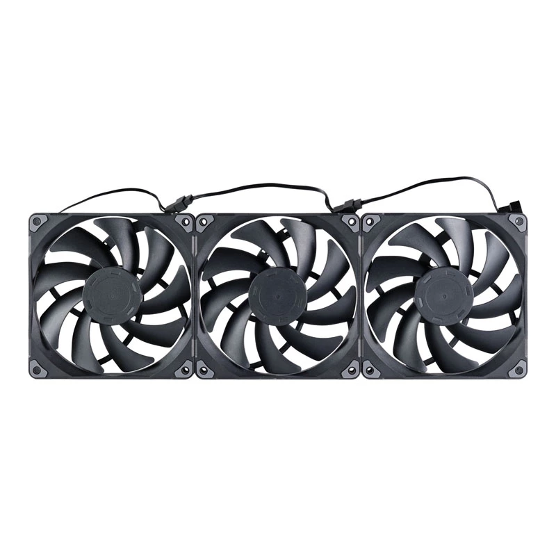 PHANTEKS M25 PWM 140mm korpusa ventilatori - 3 gab. iepakojumā, melns