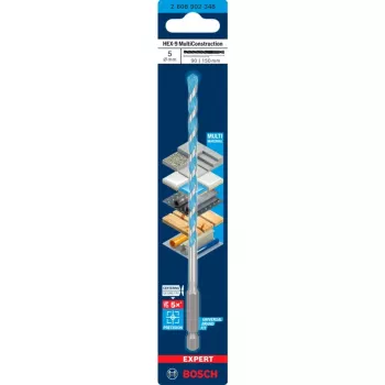 Expert HEX-9 Multi Construction betona urbis Ø 5 mm 1 gab. (2608902348)