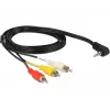 Video kabeļa adapteris DeLOCK 84504 1,5 m 3,5 mm 3 x RCA melns