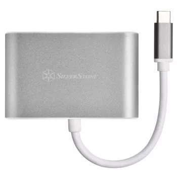 Ārējais video adapteris SILVERSTONE EP16 USB-C 3.1 ar HDMI un VGA izejām
