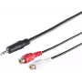 Audio kabelis ShiverPeaks 30771-1.5 — 3,5 mm stereo uz 2 RCA (1,5 m)
