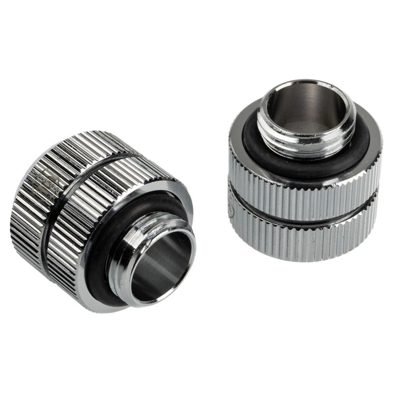 Bitspower Touchaqua Link Adapter Female G1/4 collu AG uz Link cauruli regulējams 16-22mm - 2 iepakojumā, Sudrabs