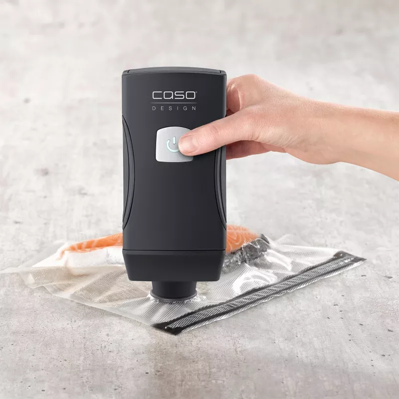 Caso Professional Hand Vacuum Sealer ar Piederumiem | Vacu OneTouch Pro Set | Jauda 20 W | Melns